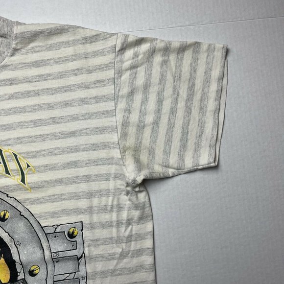 vintage 90’s Green Bay Packers Striped T Shirt 1991 Single Stitched NFL Size L - Picture 5 of 8